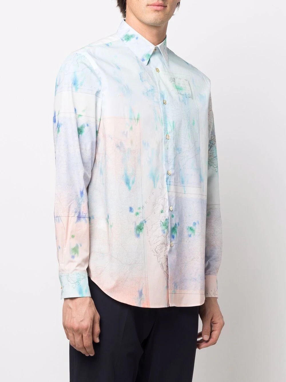 tie dye print shirt - 3