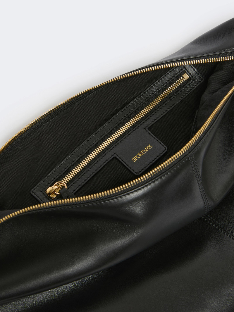 BRUNO Nappa leather hobo bag - BLACK 5