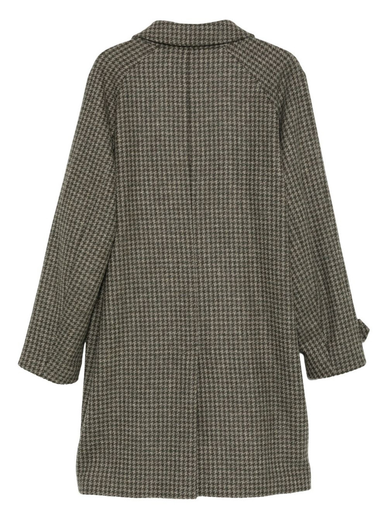Aspesi Houndstooth buttoned pascal coat outlook