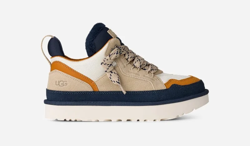 ® Men's Lowmel Suede/Textile/Recycled Materials Shoes in Moonlight/Autumn Sepia/Dark Indigo - 1