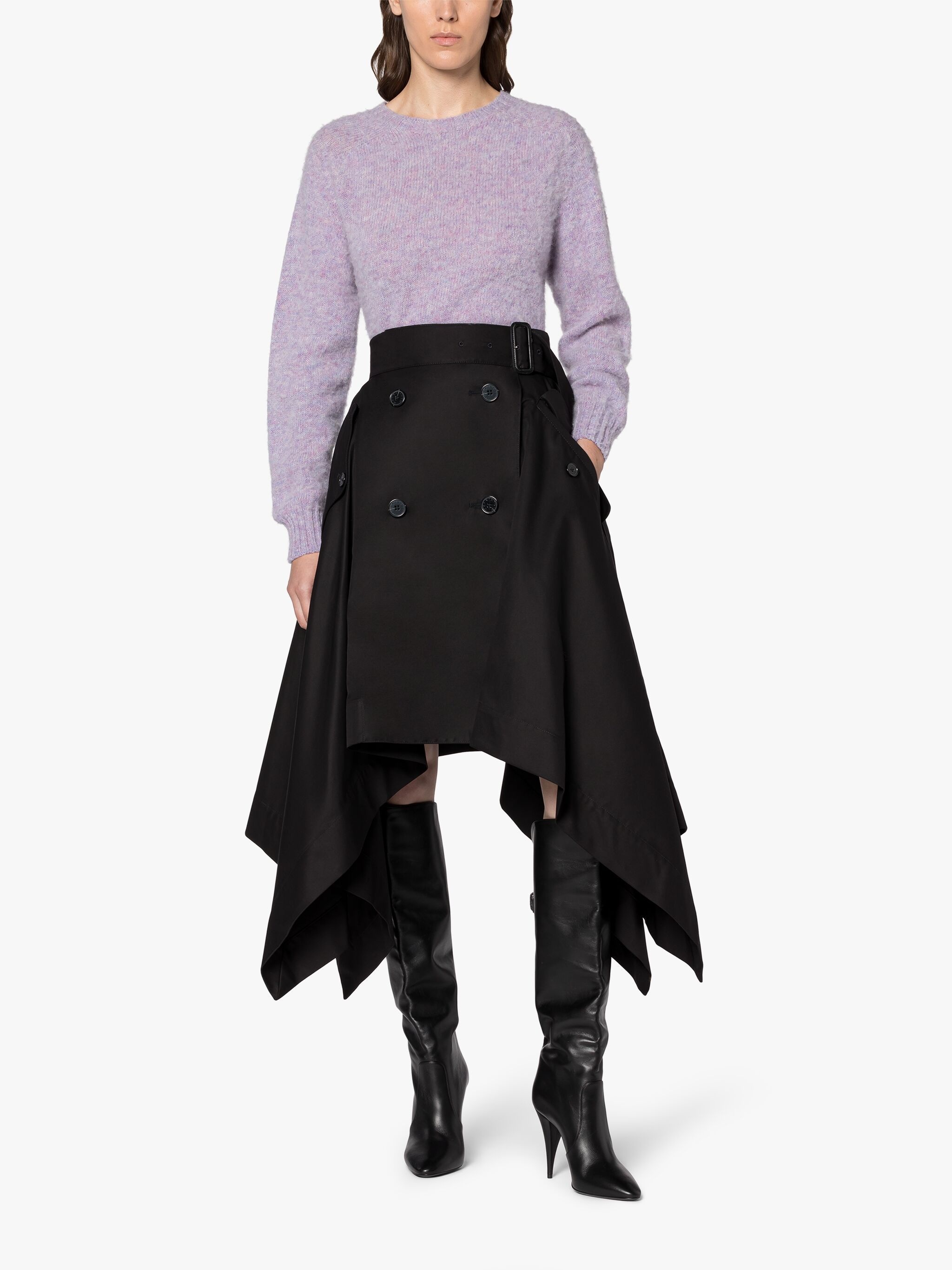 CECILA BLACK COTTON SKIRT - 2