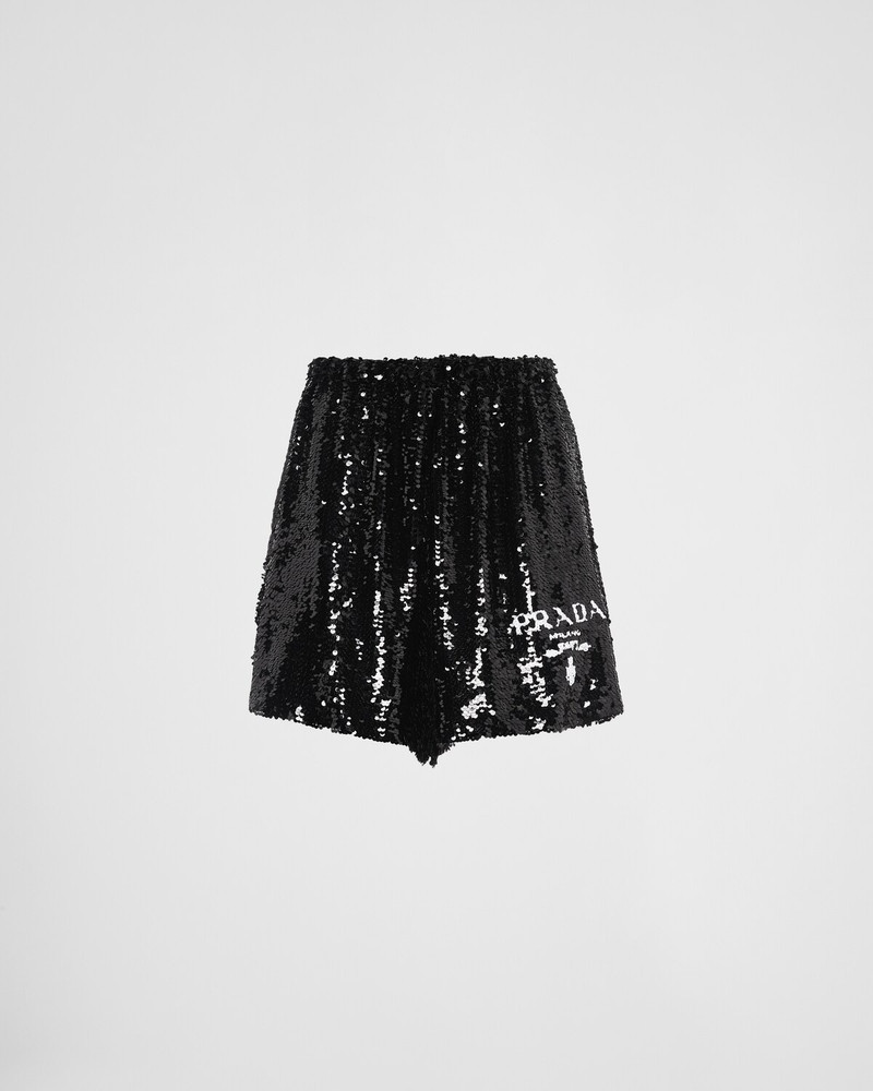 Sequin chiffon shorts - 1
