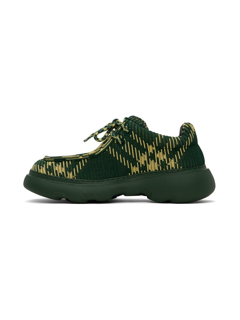 Green & Yellow Check Woven Creeper Derbys 3