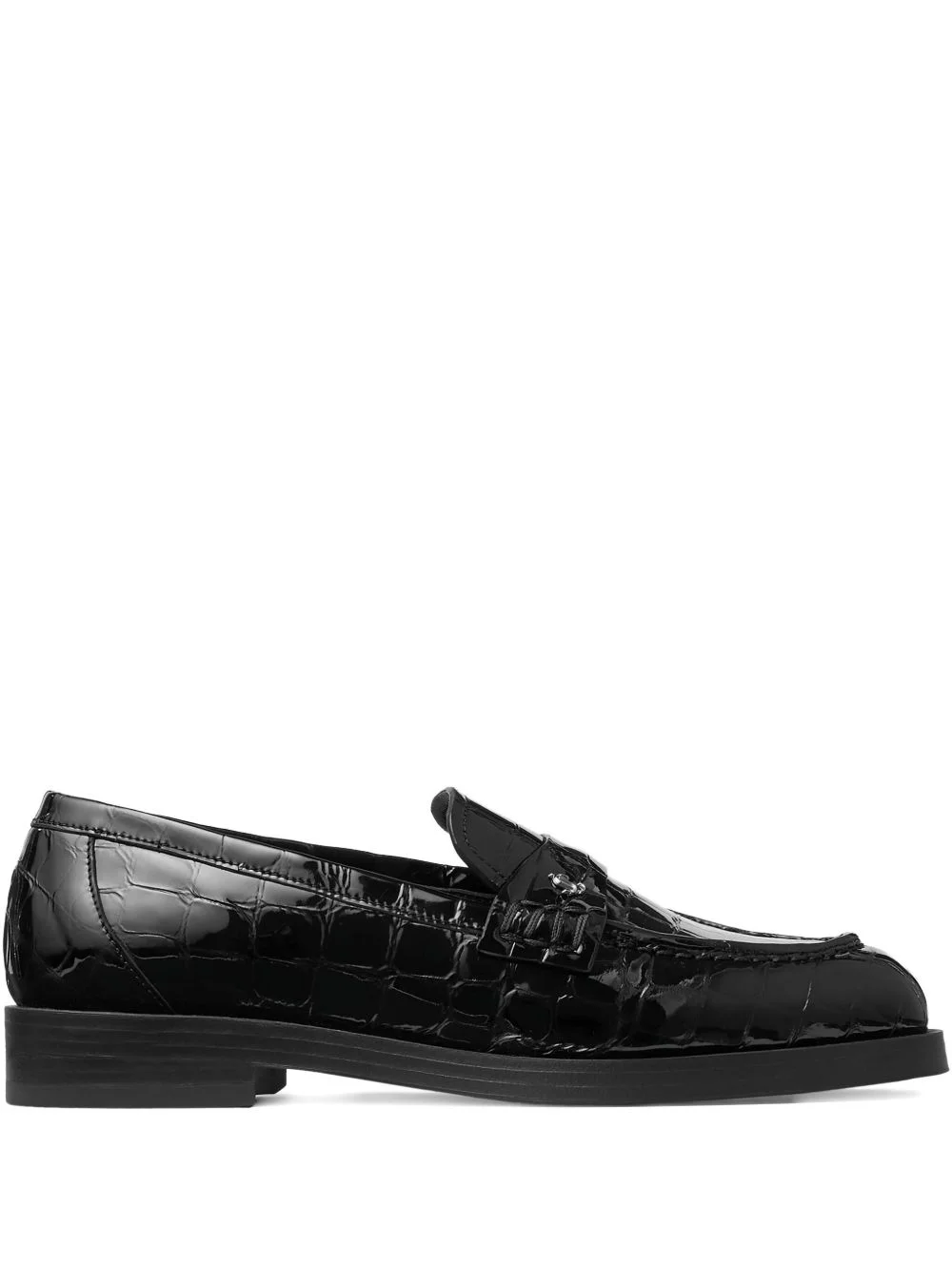 Ivy crocodile-embossed loafers - 1
