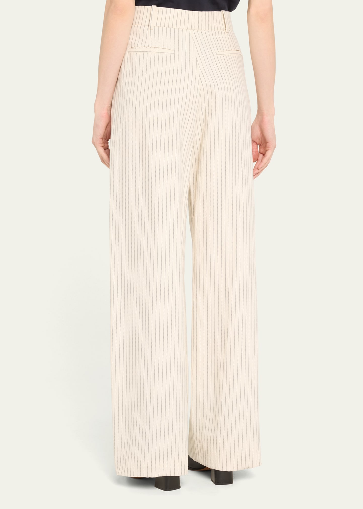 Pleated Mid-Rise Trousers - 3