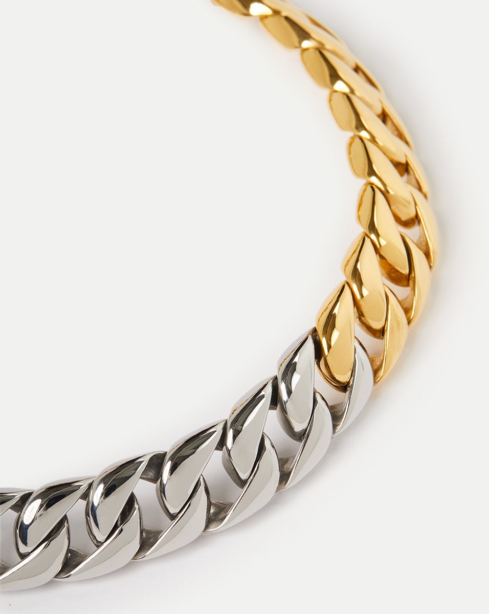 GOLD AND SILVER MINI CHUNKY NECKLACE - 3