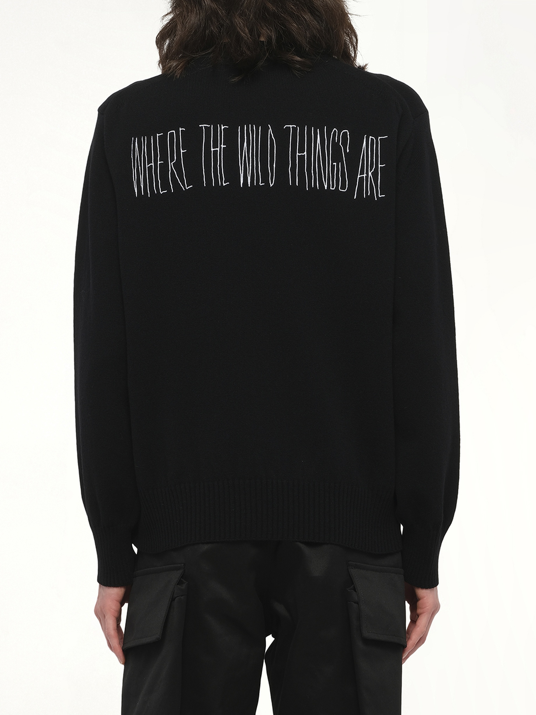WHERE THE WILD THINGS ARE Wool Knit Pullover in Black - 6