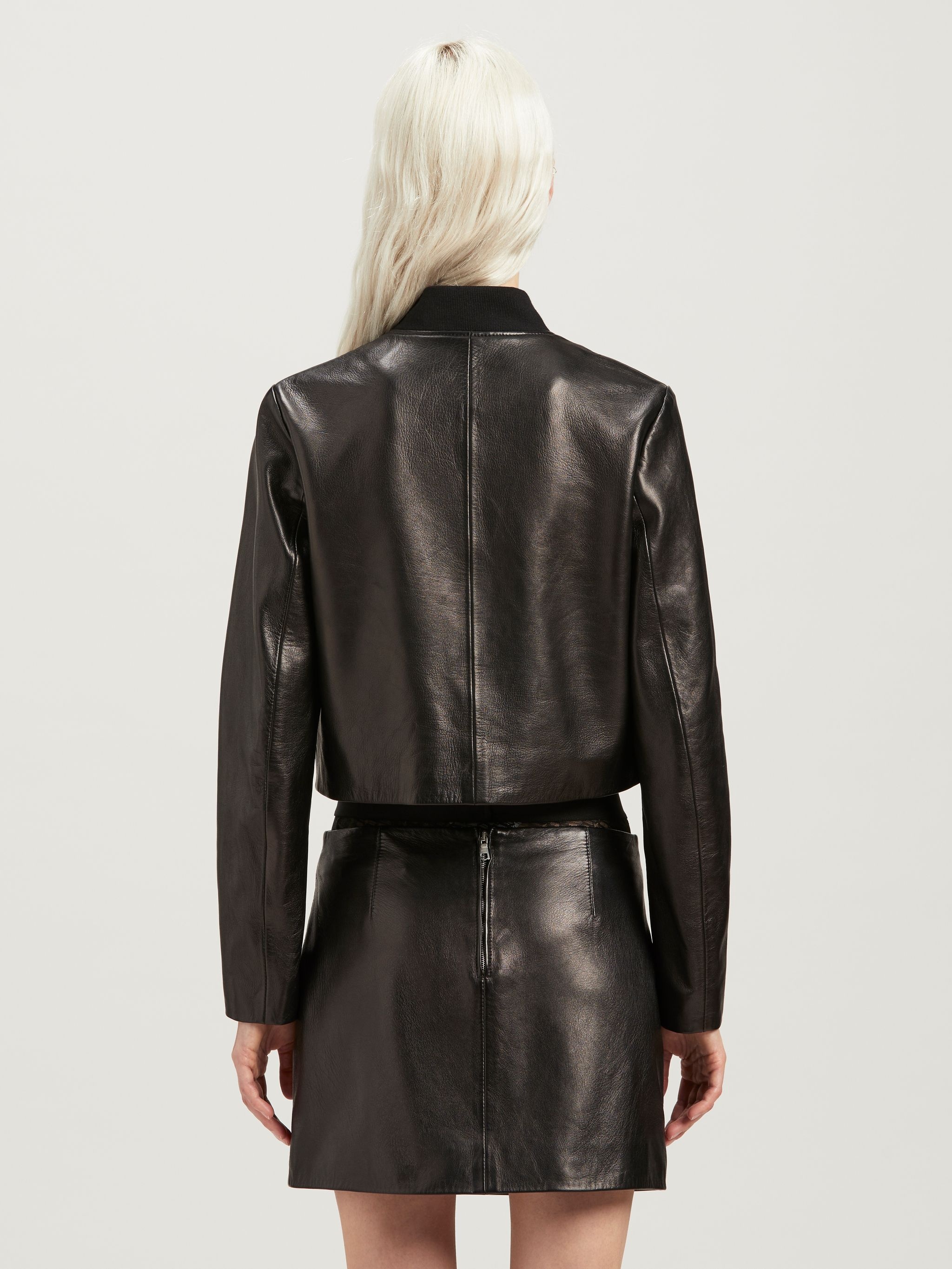 Buttons Leather Jacket - 5