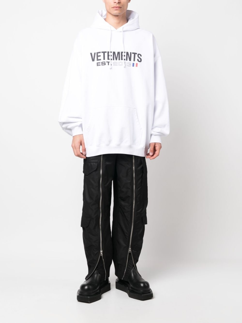 logo-print hoodie - 3