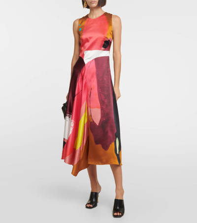 Roksanda Printed silk satin maxi dress outlook