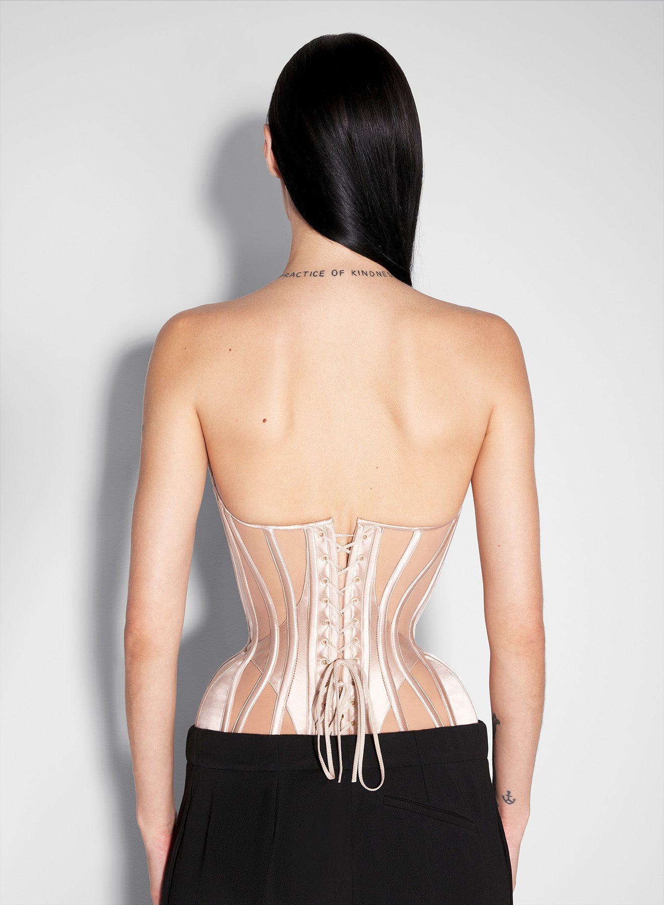 nude corseted bodysuit bustier - 3