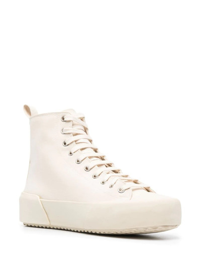 Jil Sander high-top leather sneakers outlook