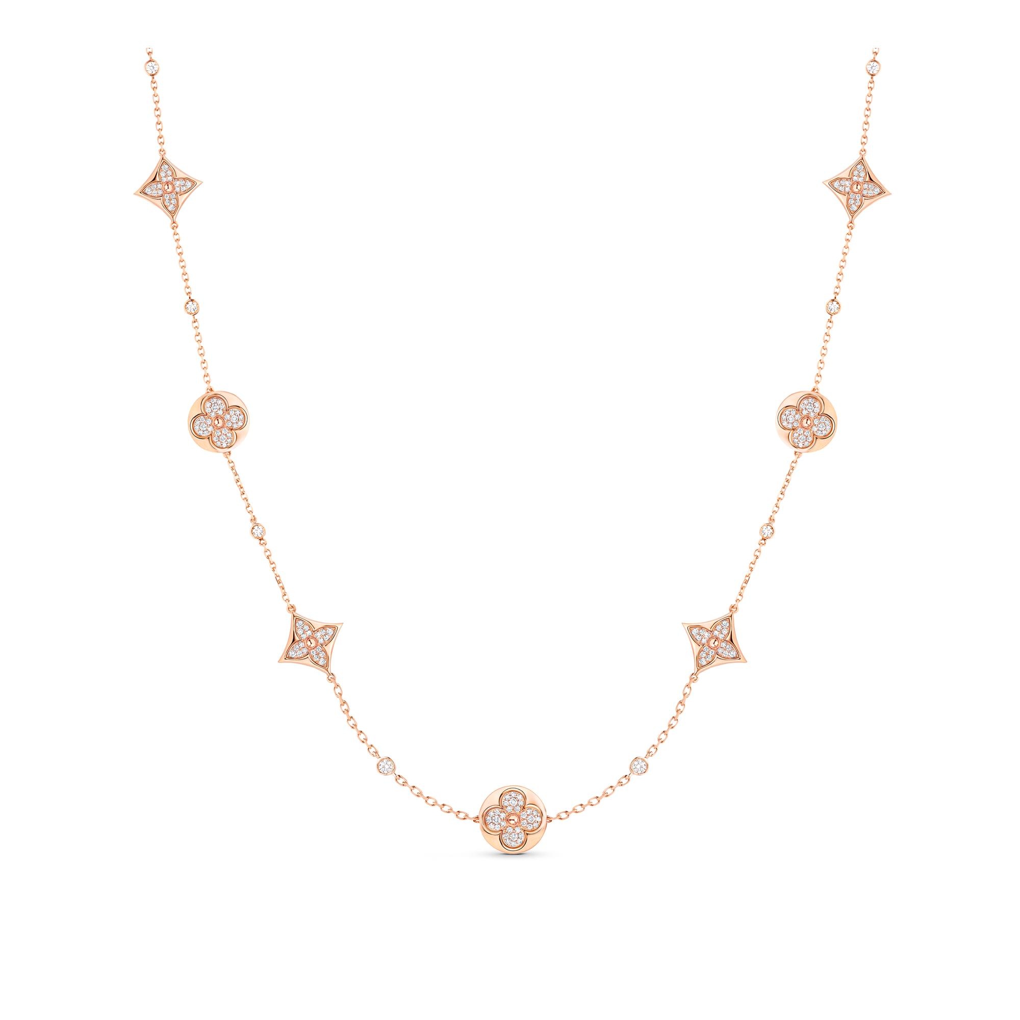 Color Blossom BB Sautoir, Pink Gold And Diamonds - 1