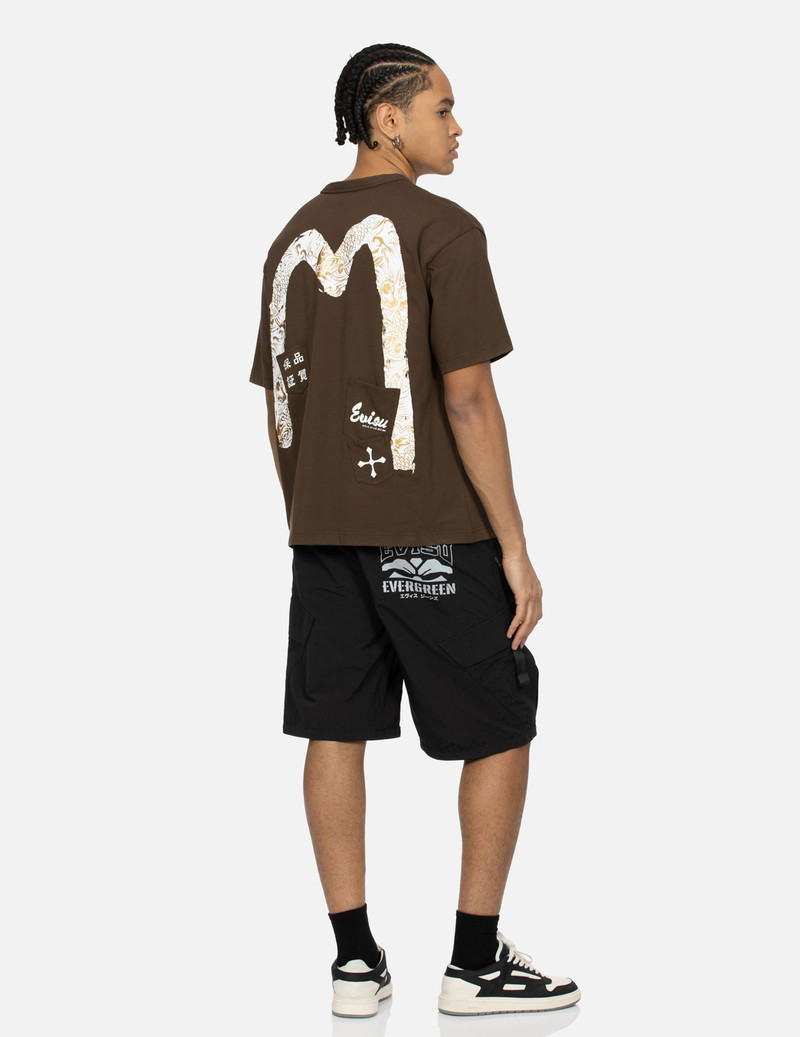 MULTI-POCKET PRINT AND SEAGULL BRUSHSTROKE DAICOCK PRINT RELAX FIT T-SHIRT 3