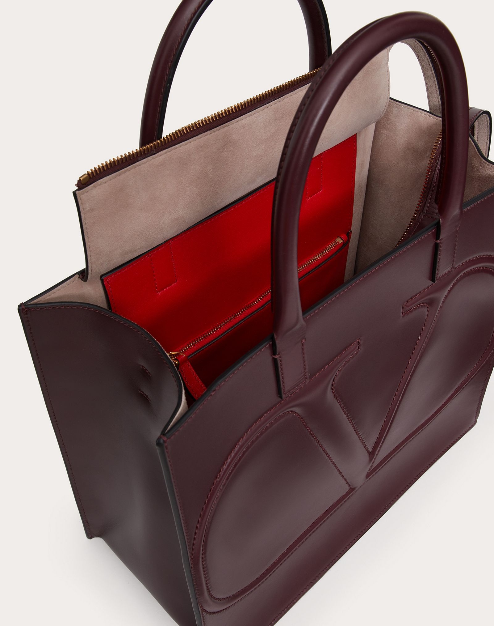 VLogo Walk Calfskin Tote Bag - 4