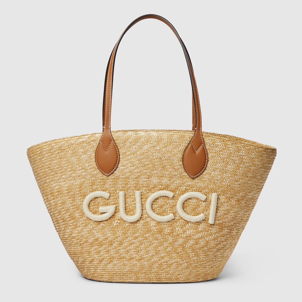 Medium tote bag with Gucci patch - 1
