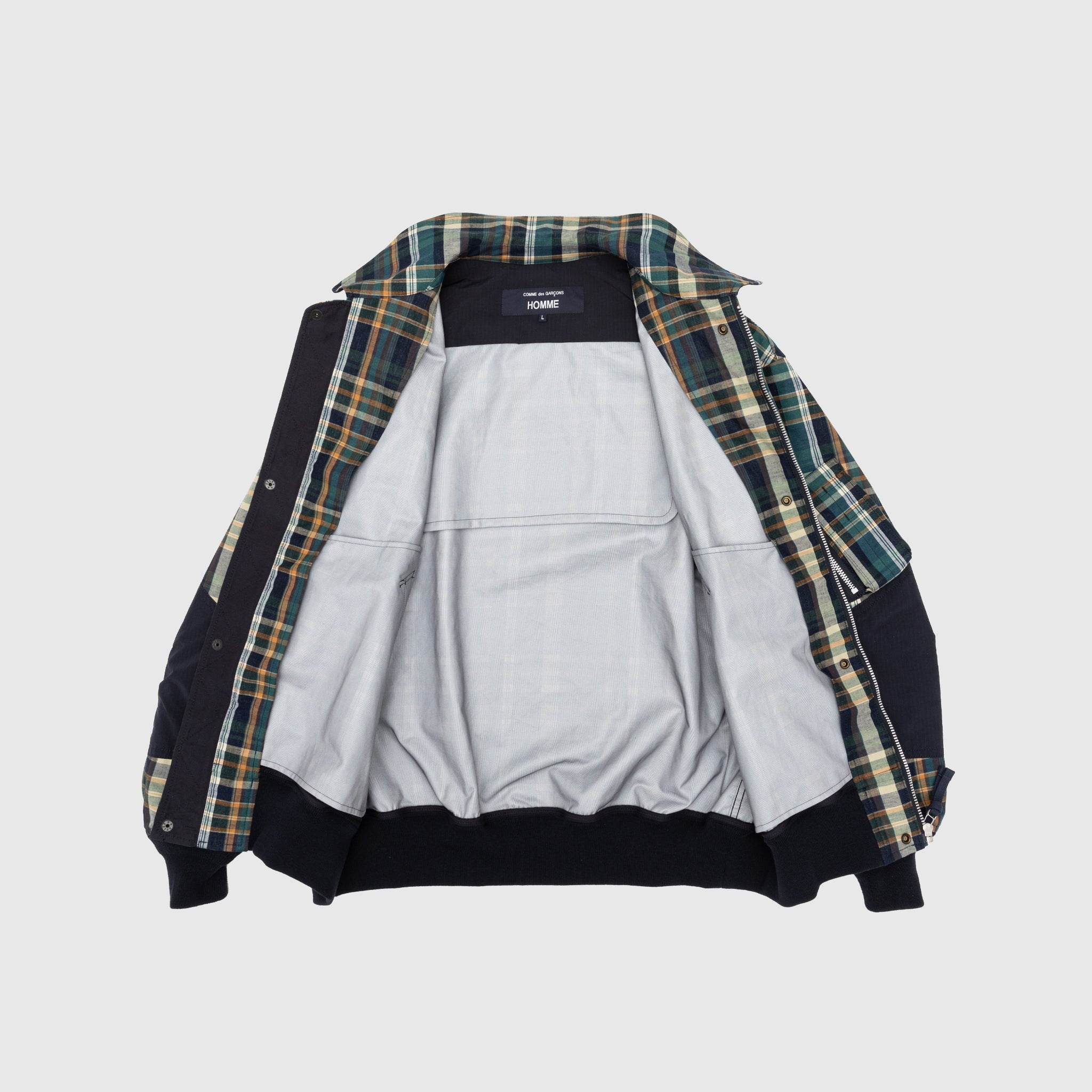 COTTON LINEN CHECK TRIPLE LAYER JACKET - 8