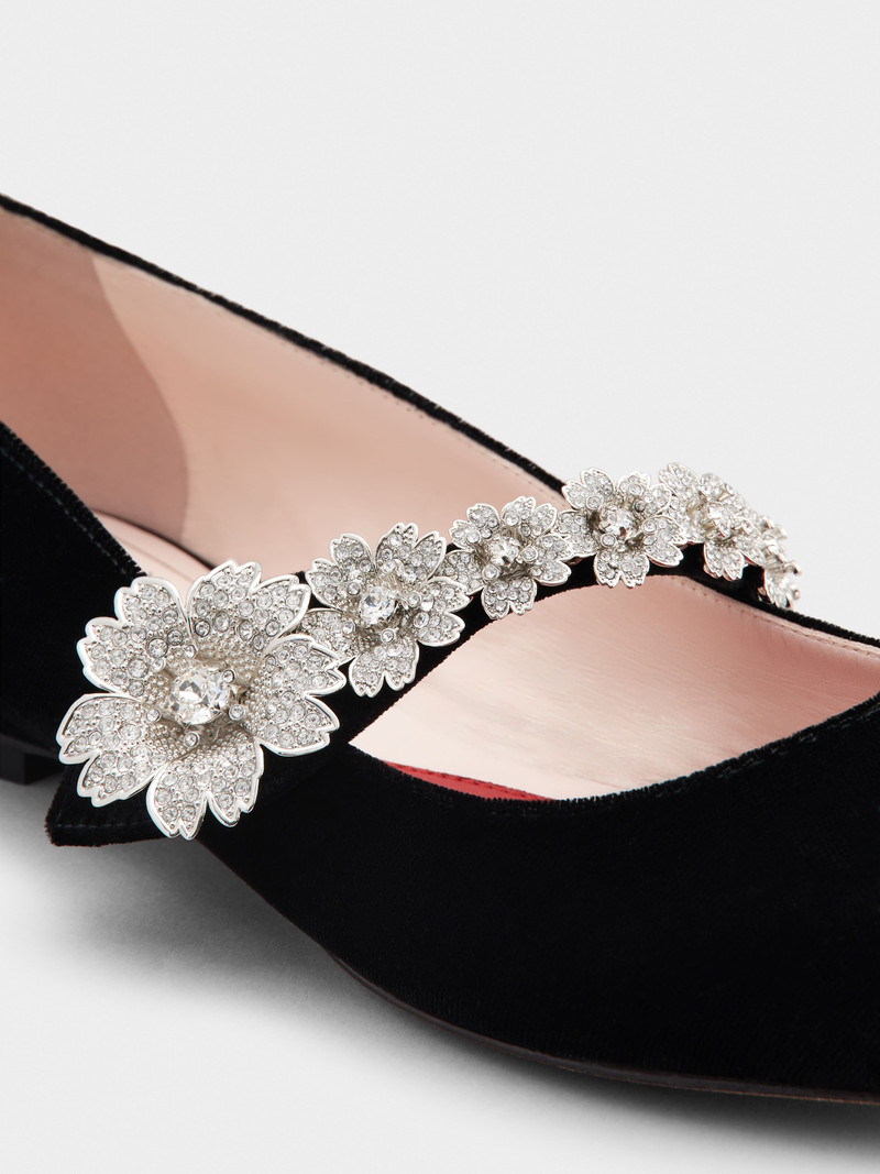 Bouquet Flower Babies Ballerinas in Velvet 3