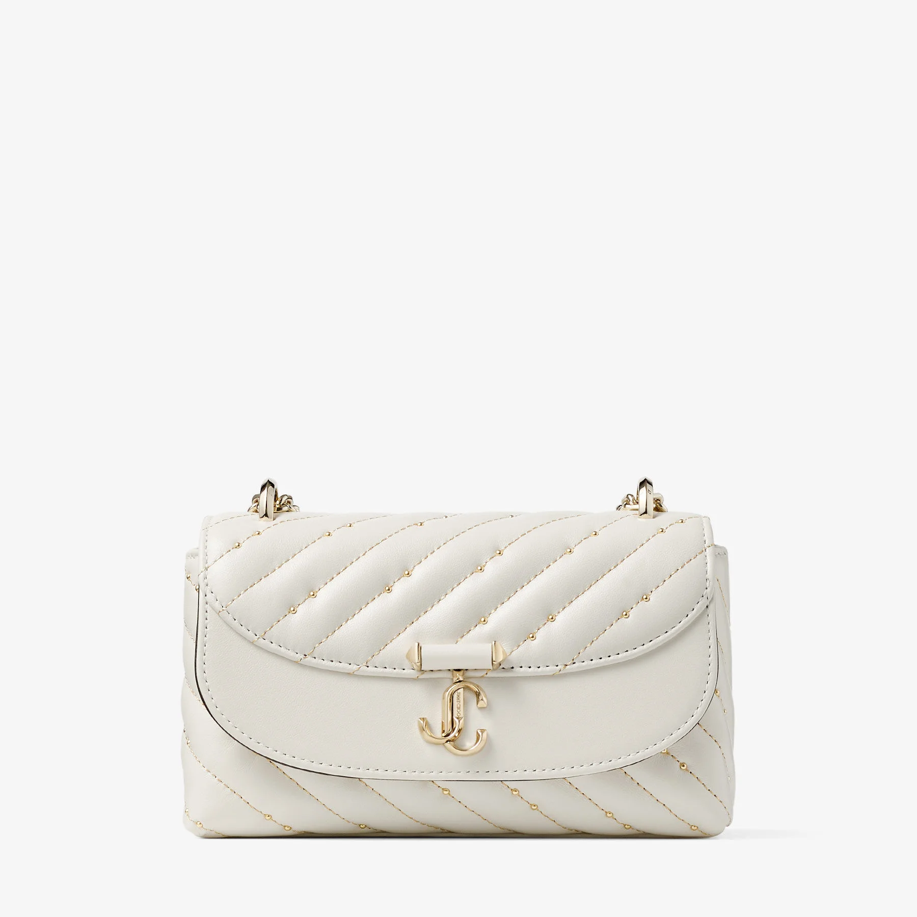 Curve Crossbody Small Latte Quilted Nappa Leather Crossbody Bag - 1