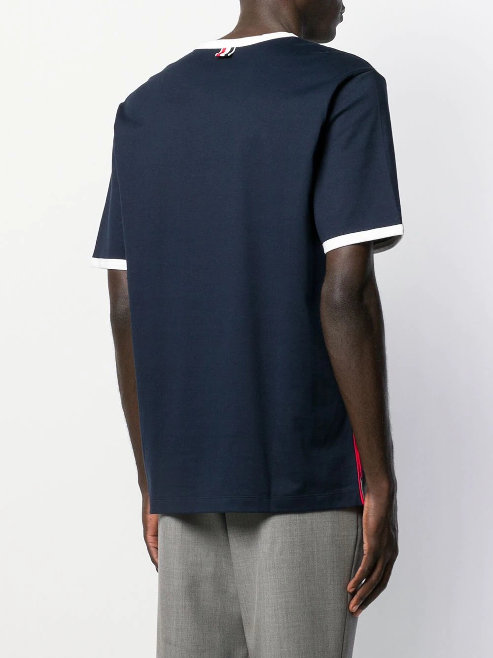 contrast trim T-shirt - 4