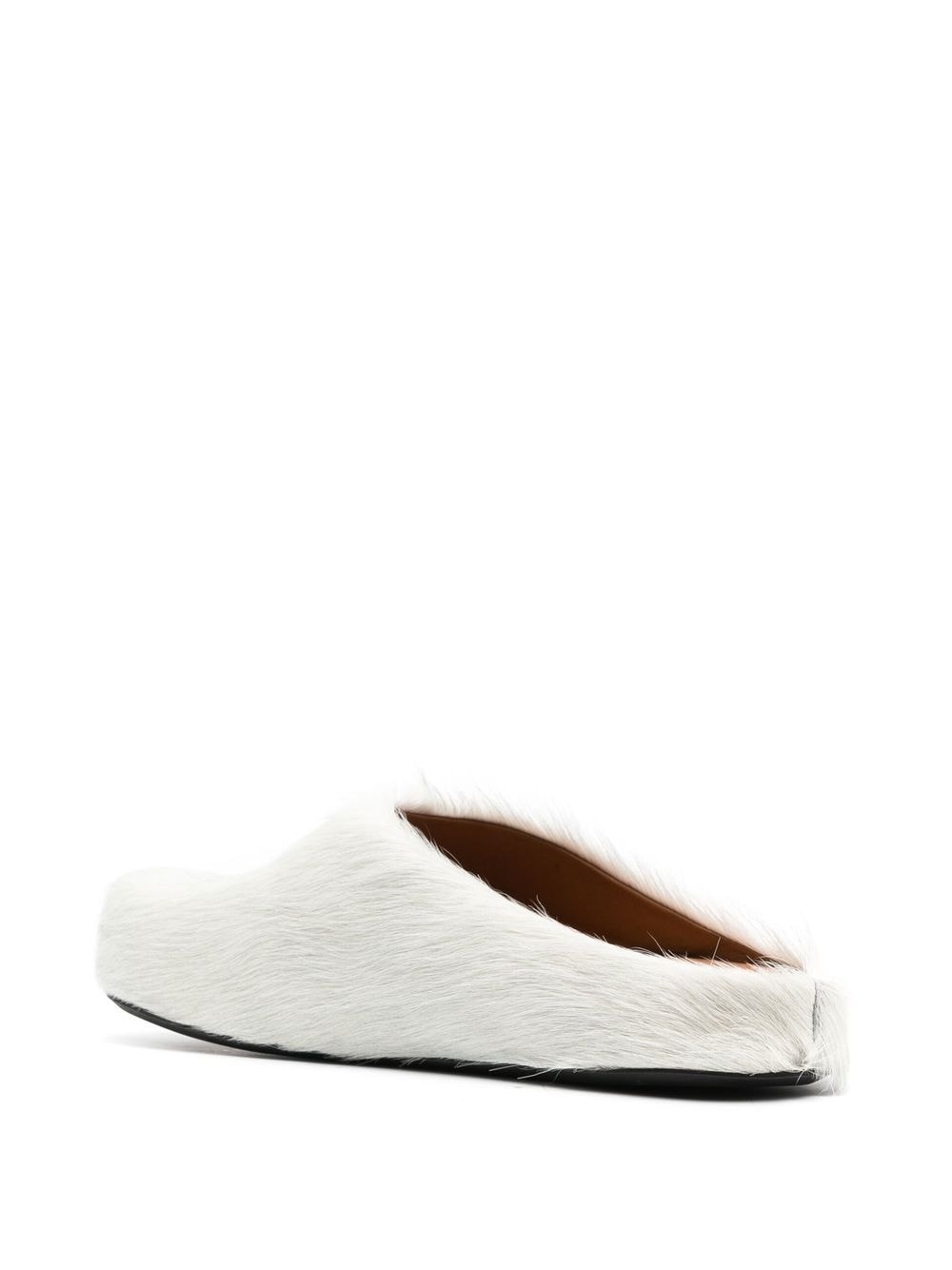 fur-trimmed sabot slippers - 3