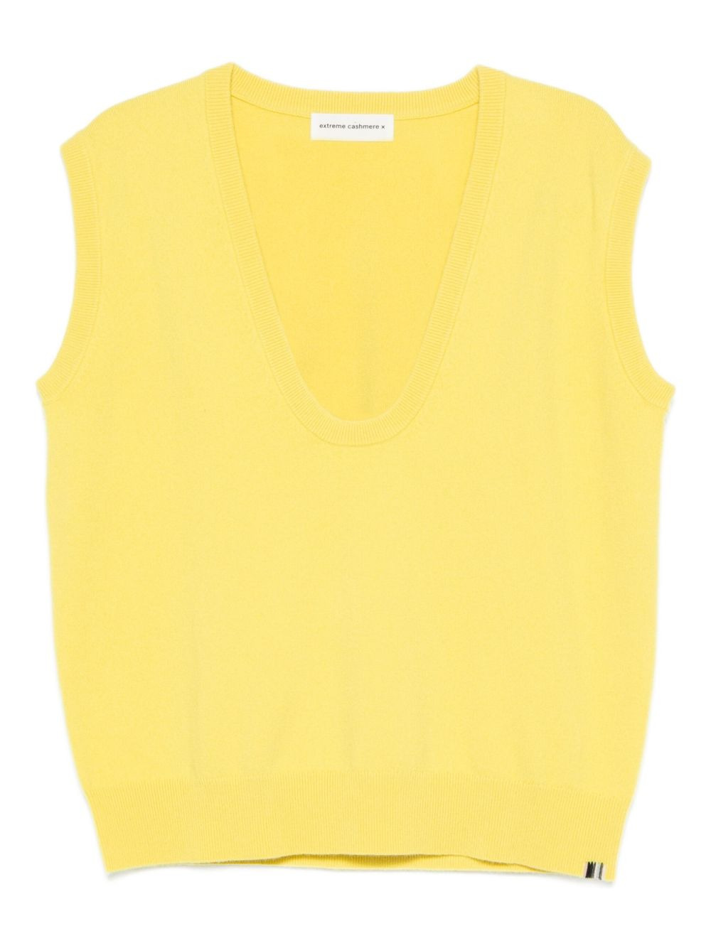 V-neck sleeveless knitted vest - 1
