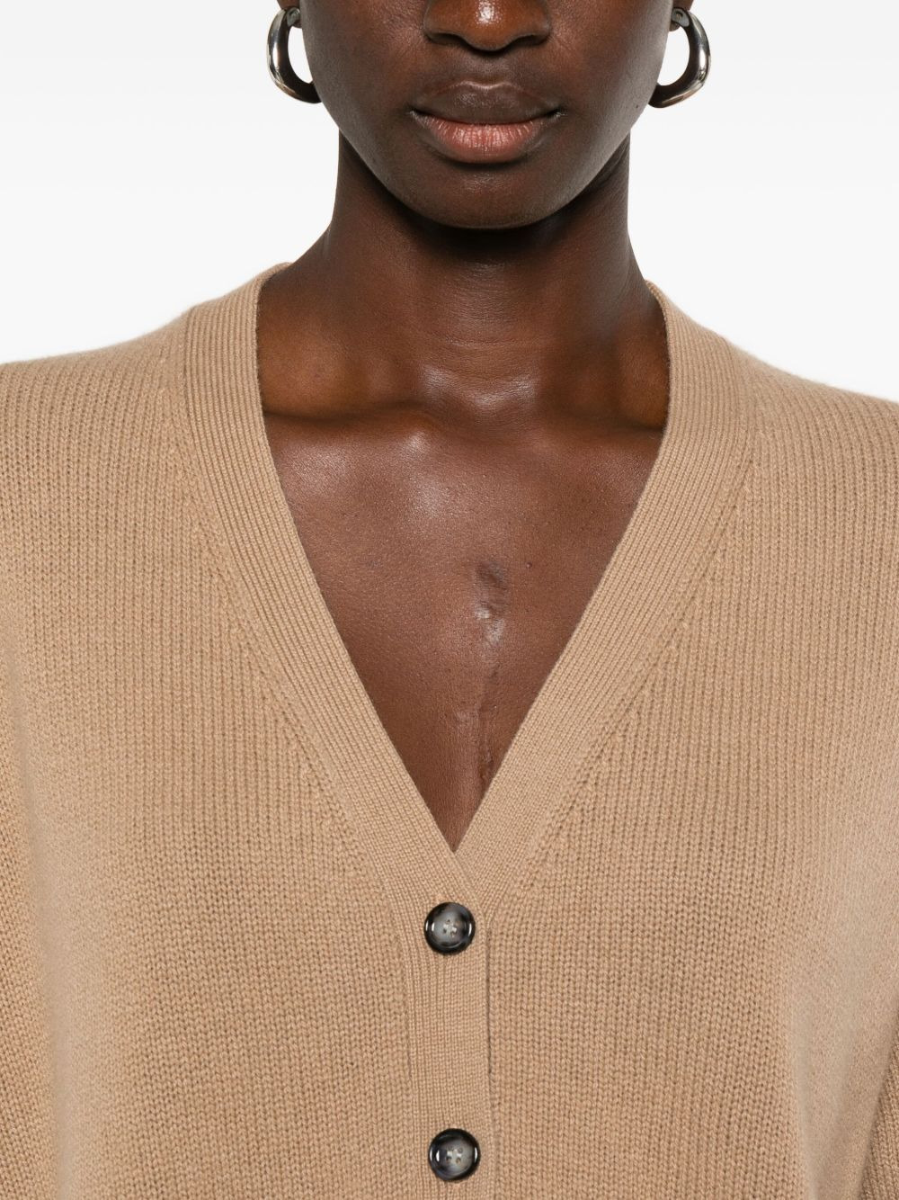 button-front cashmere cardigan - 5