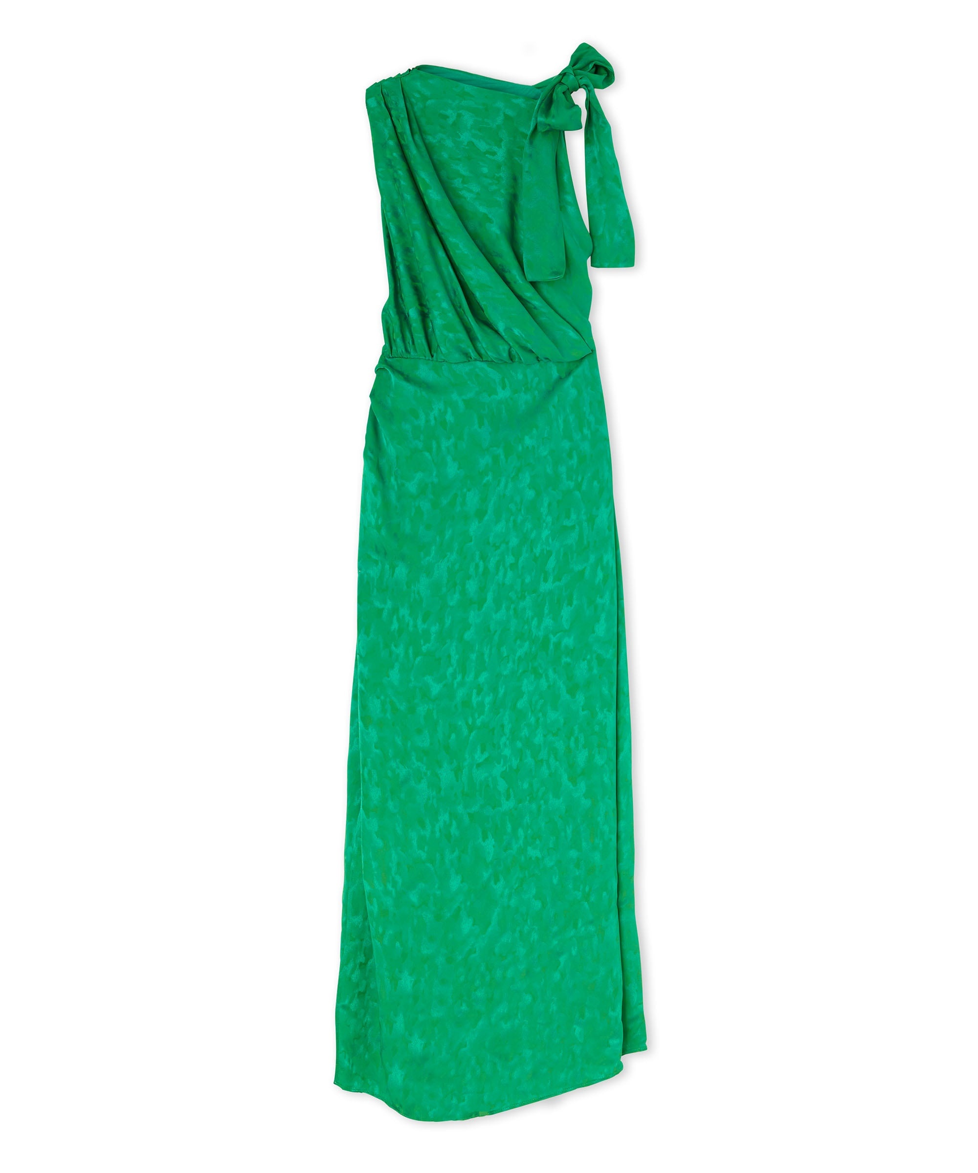 Satin viscose midi dress - 4