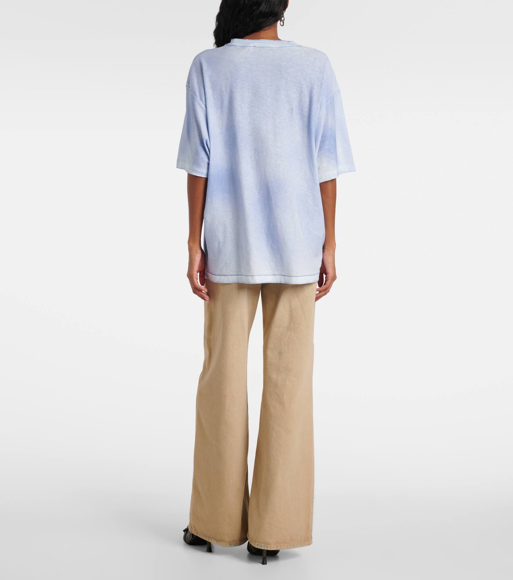 Logo cotton and hemp jersey T-shirt - 3
