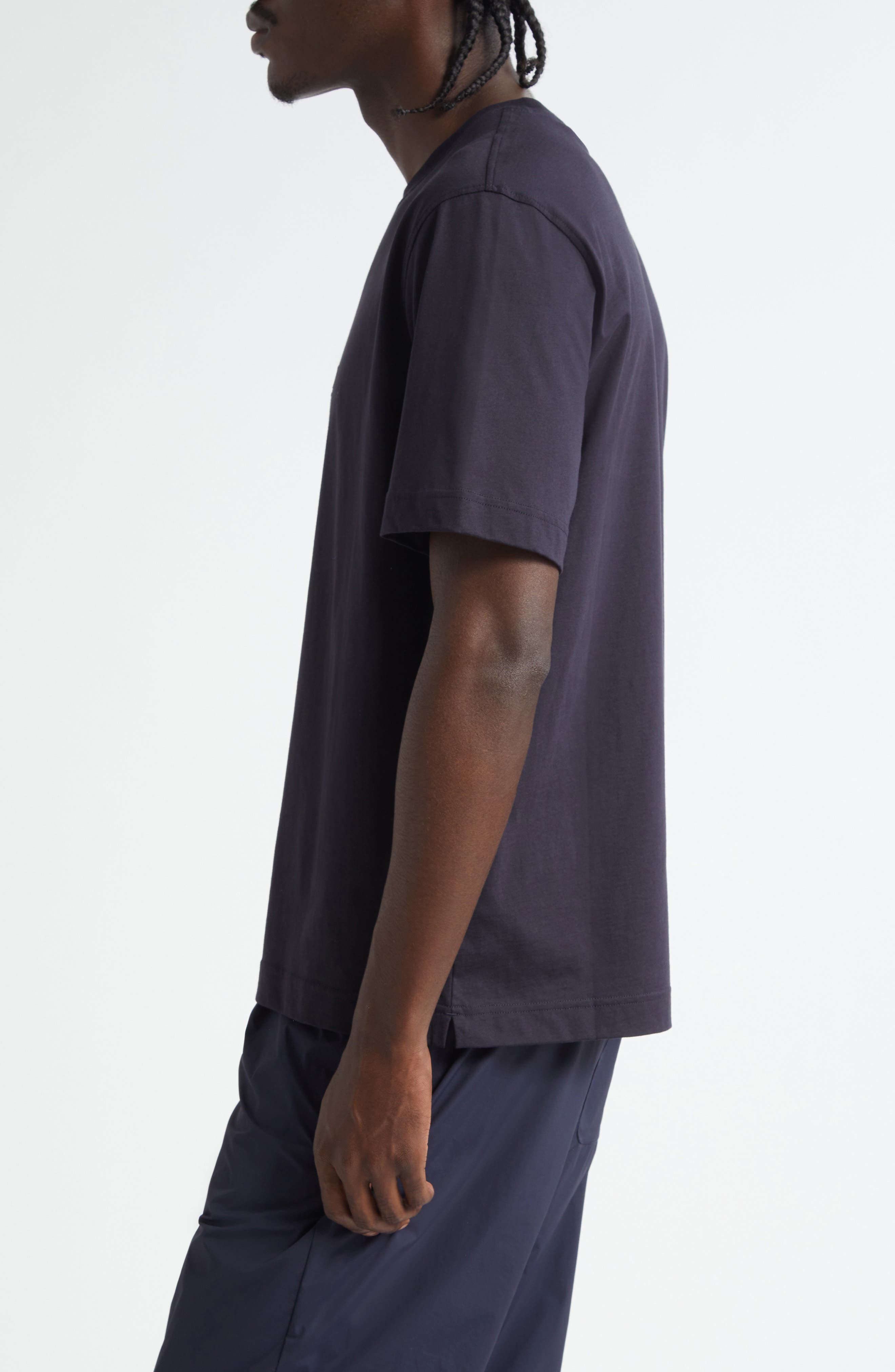 Herno Logo Cotton Jersey T-Shirt in Blue Navy at Nordstrom - 3