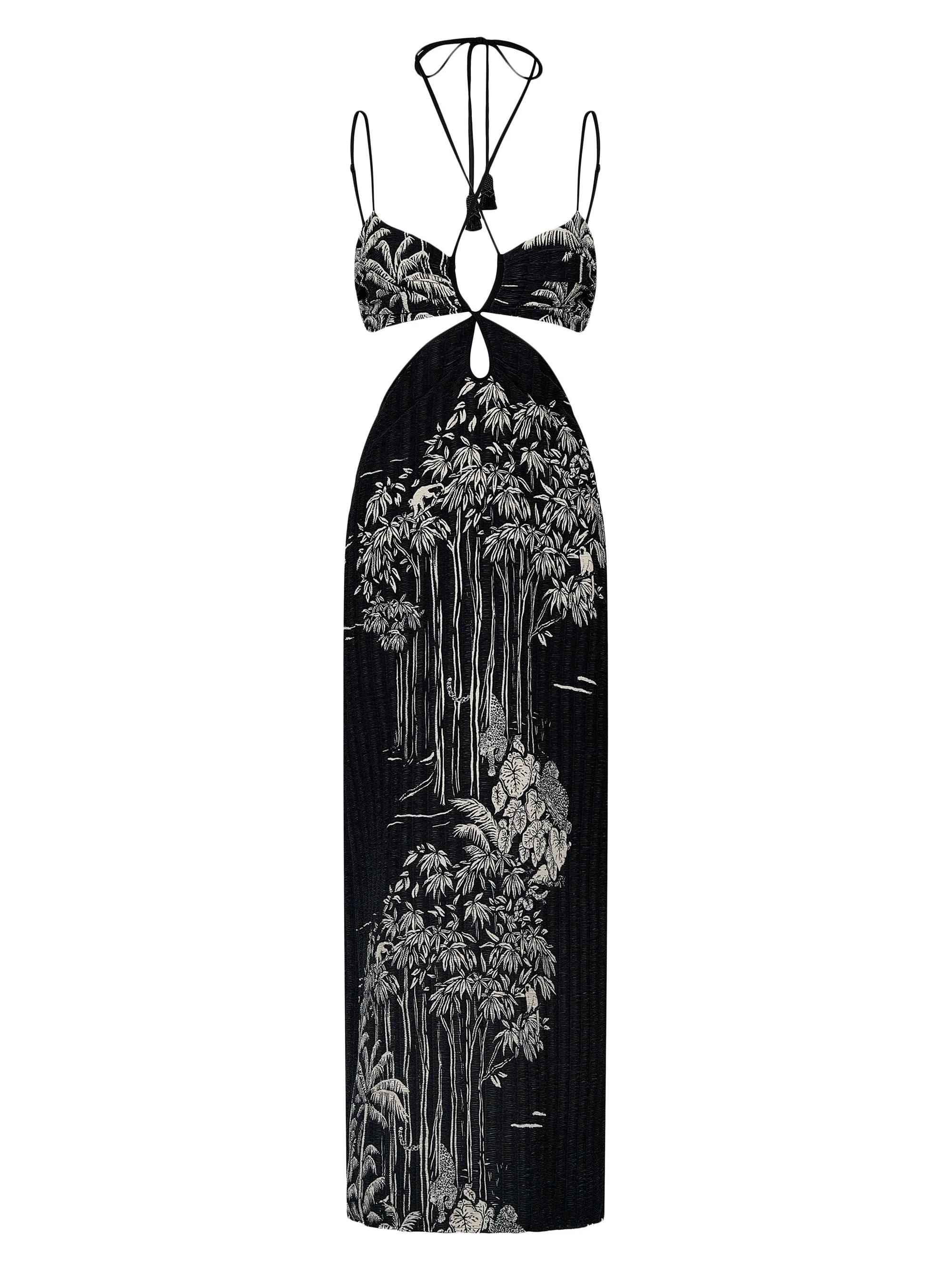 Women's Precious Júpiter Maxi Dress - Black Ecru - 1