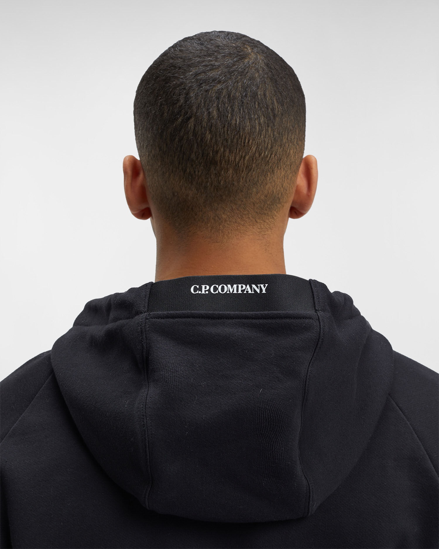 Diagonal Raised Fleece Zipped Lens Hoodie - 5