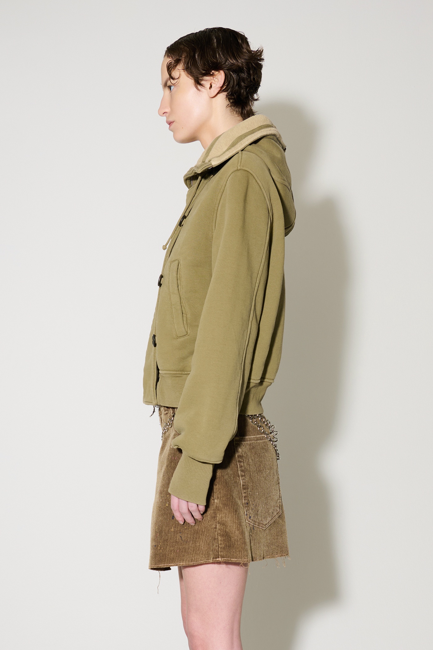 Flight Hood Olive Hefty Fleece - 4