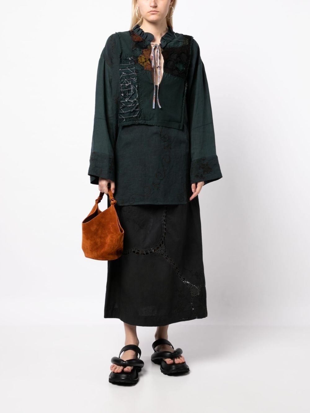 long-sleeve cotton tunic - 2