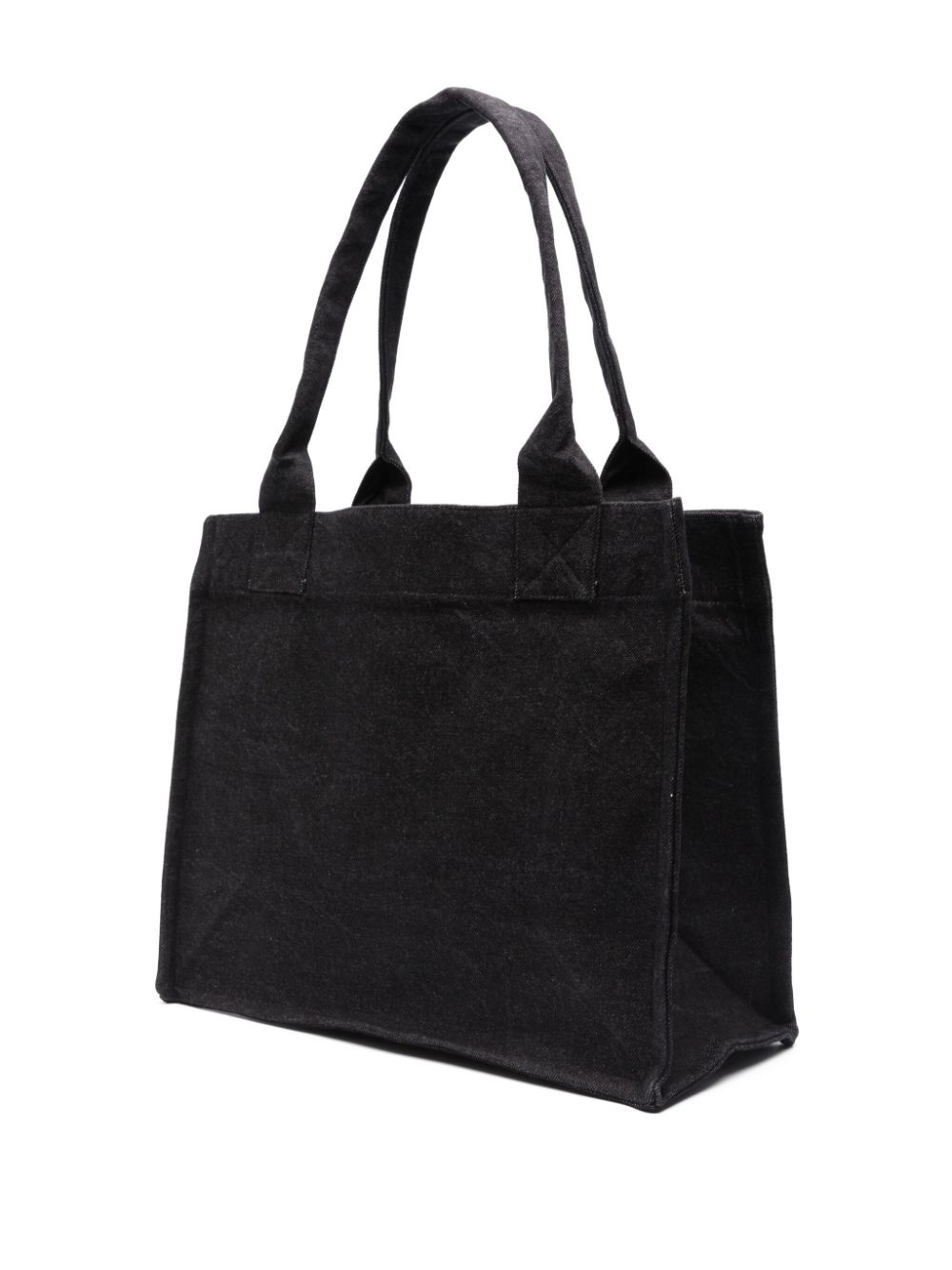 large denim tote bag - 3
