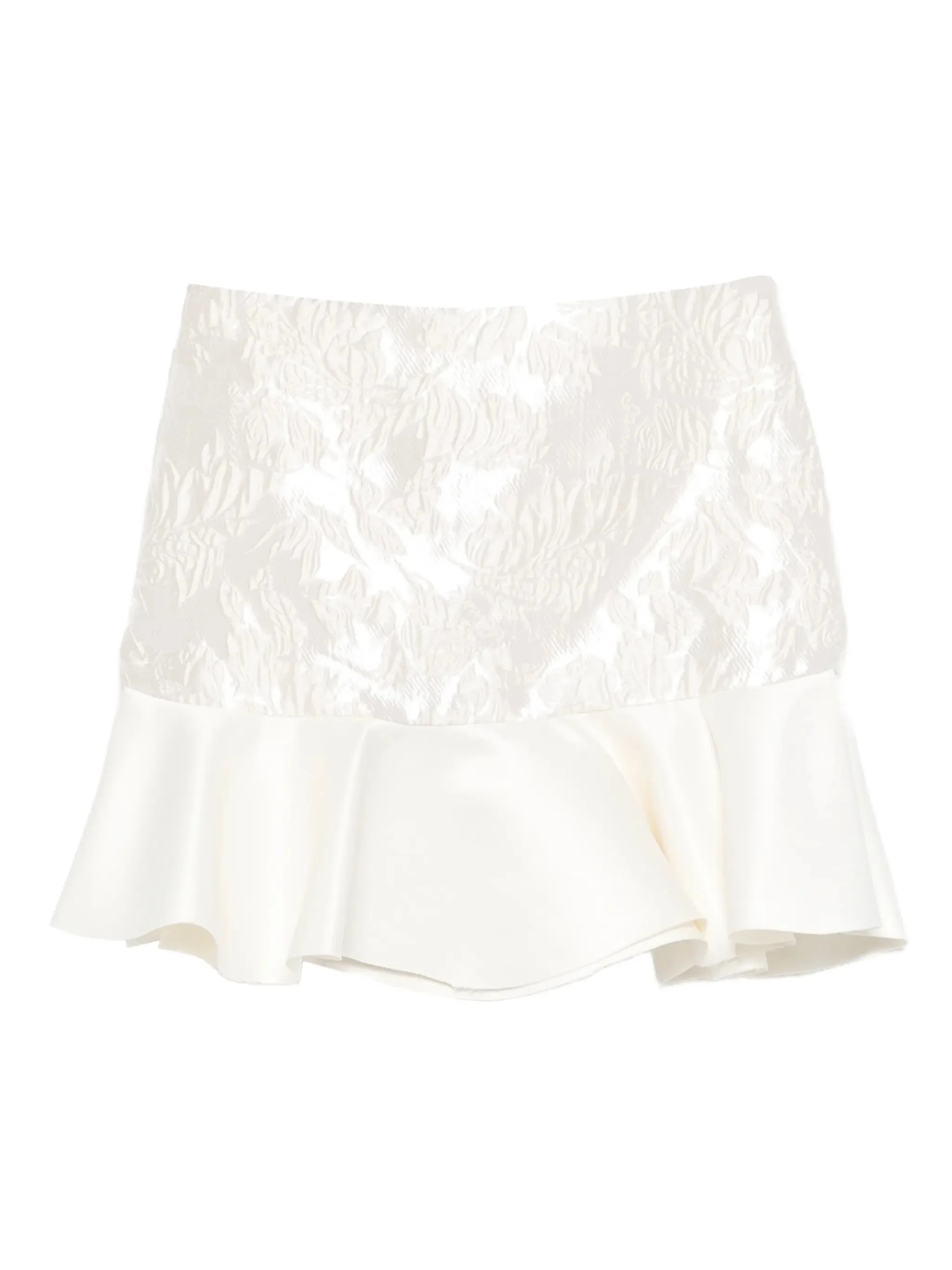 cloqué ruffled mini skirt - 1