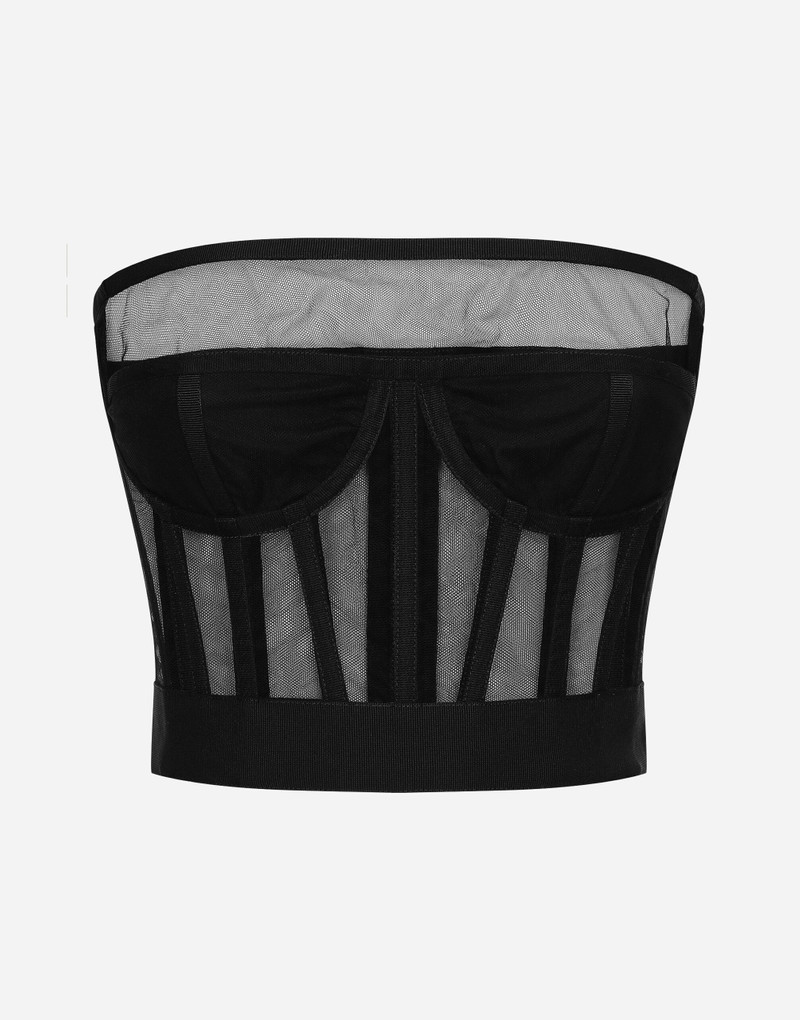 Tulle bustier top with boning 1