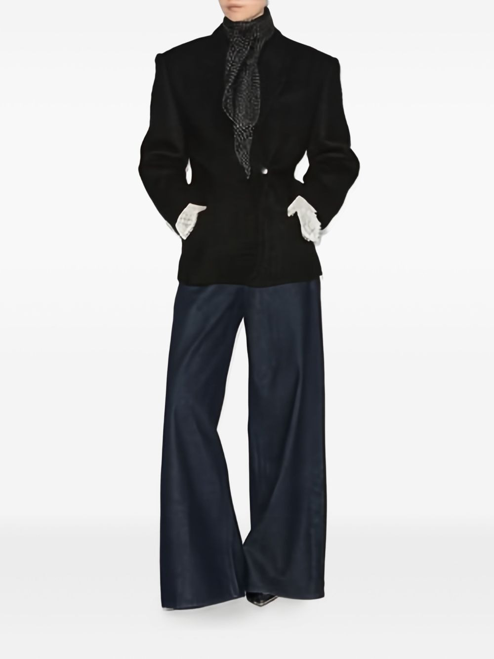 Alecia polka-dot fringed scarf - 2