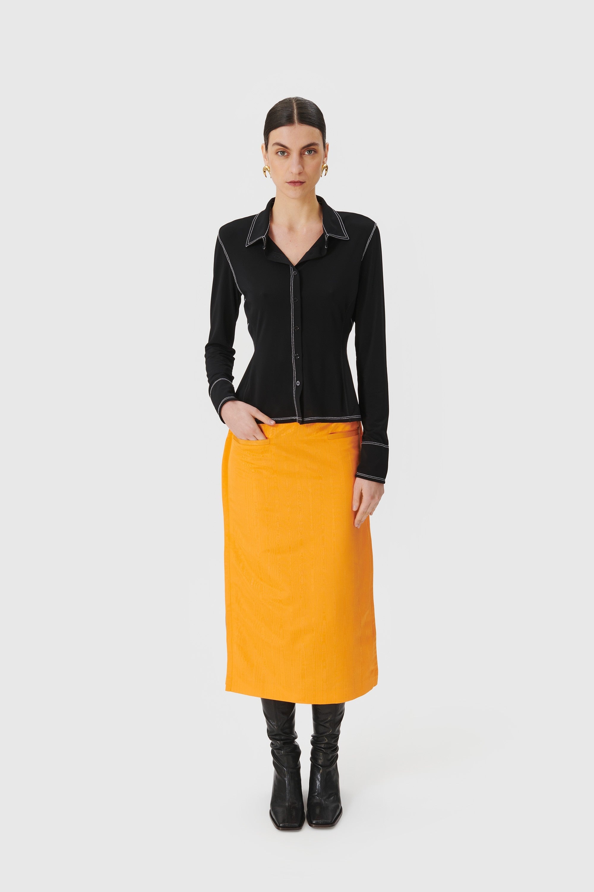 Fluid Jersey Fitted Shirt - 2