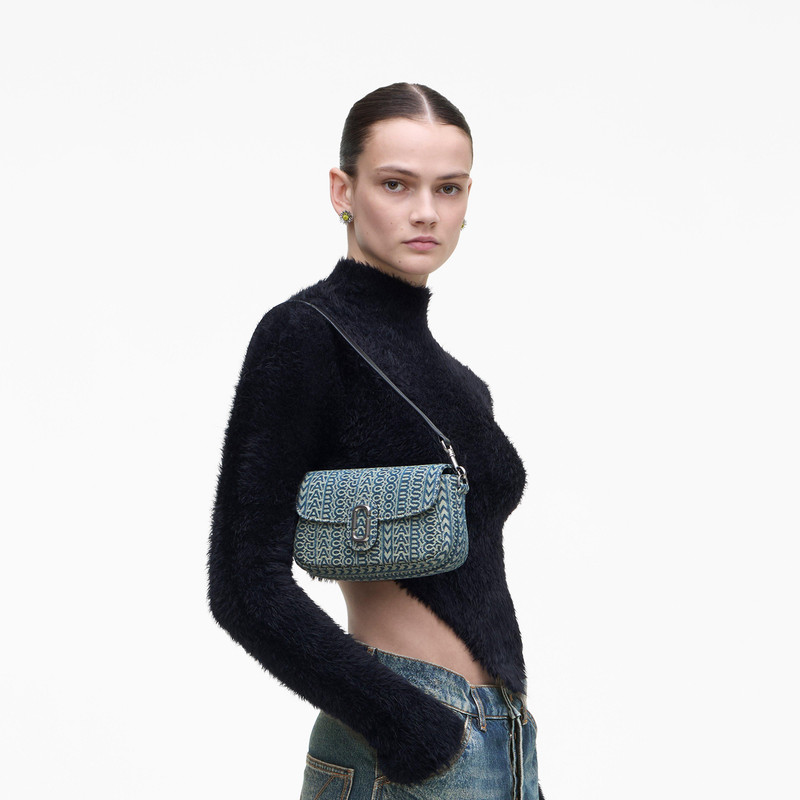 Marc Jacobs THE MONOGRAM SUN-FADED DENIM CLOVER SHOULDER BAG outlook