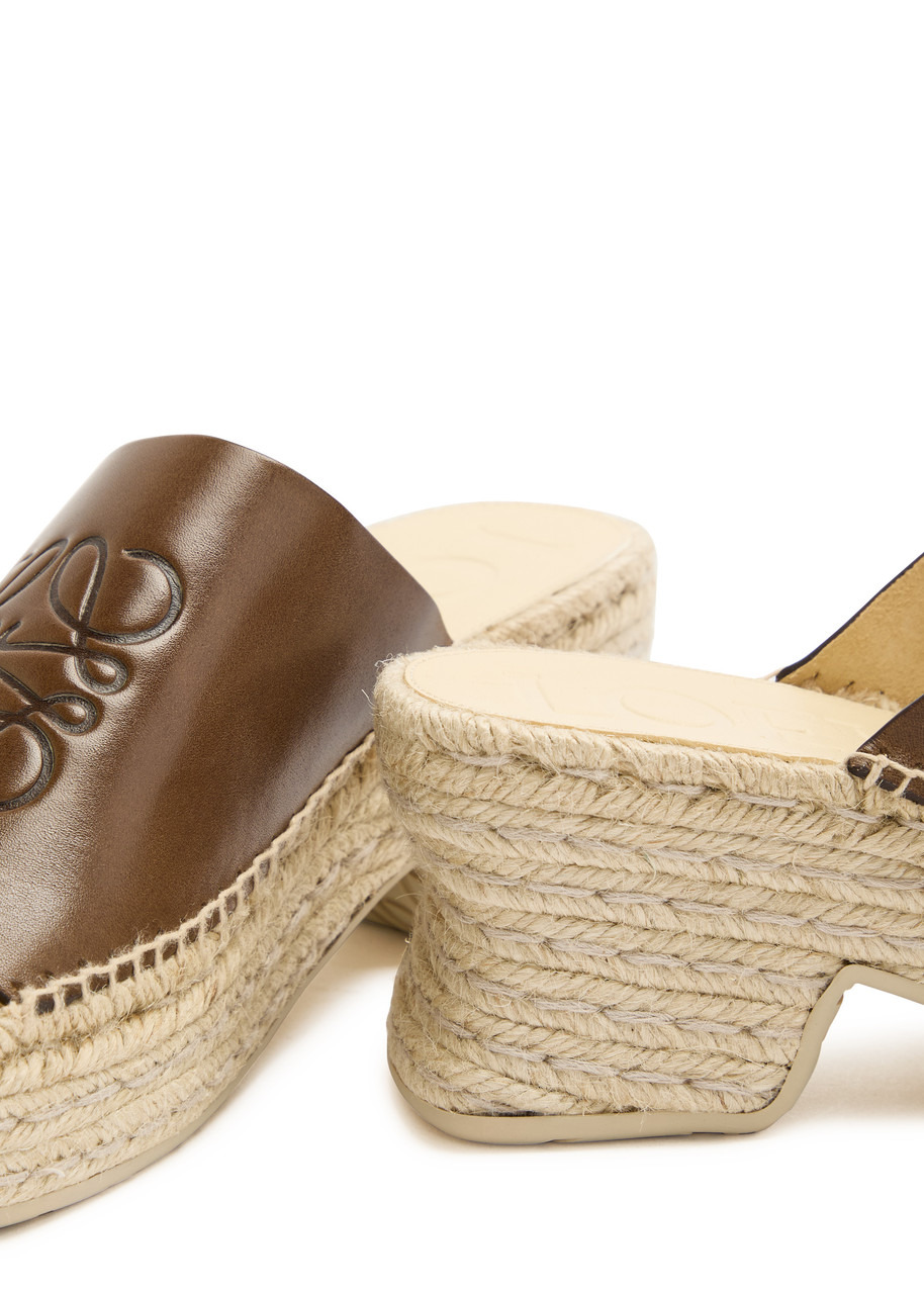 Loewe Petal 80 Espadrille Leather Slides - 4
