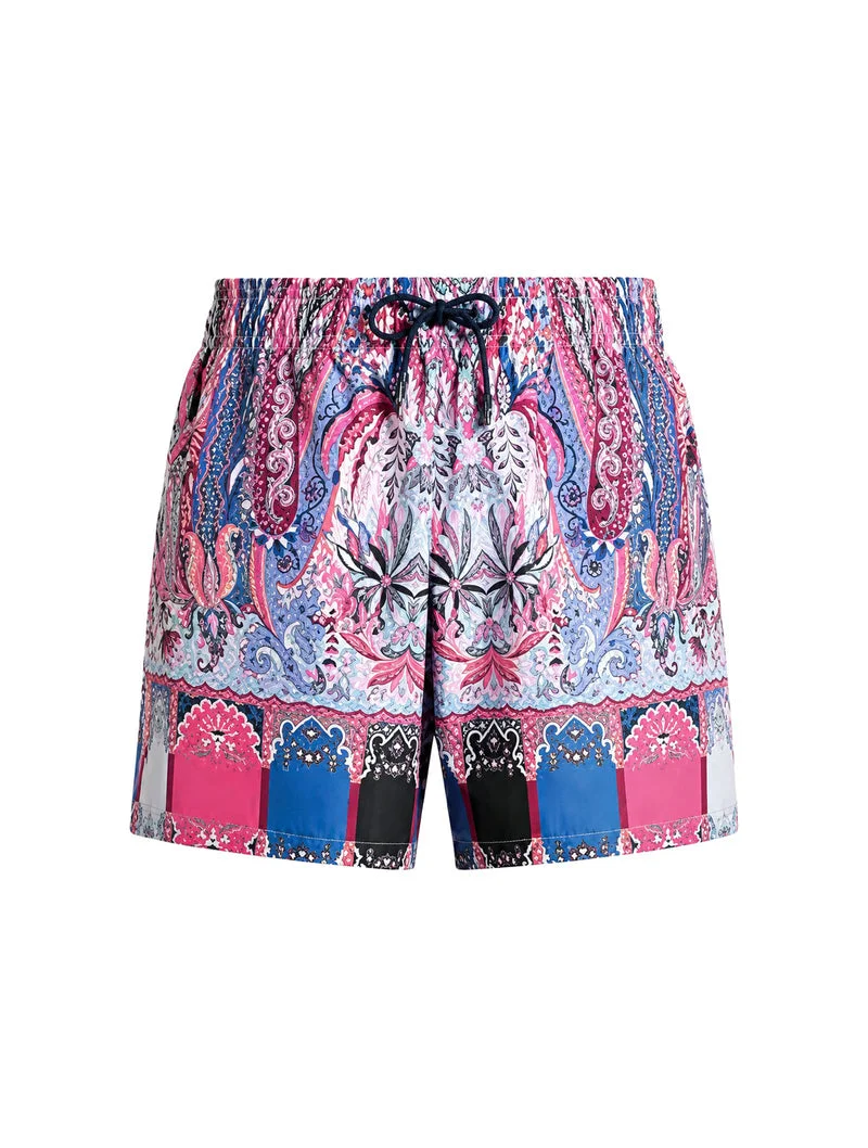 Etro Men Swimsuit With Placed Floral Paisley Print - 1