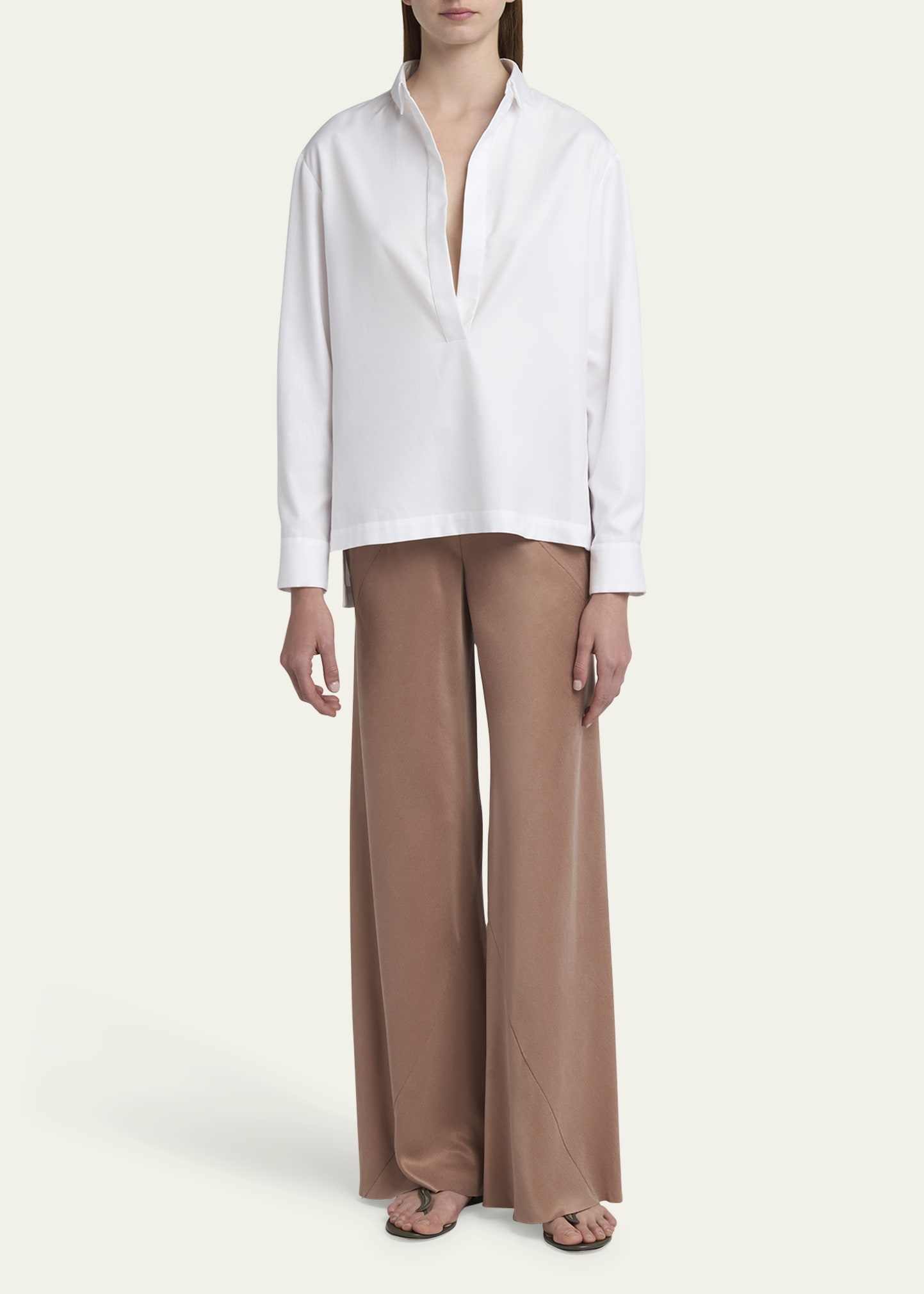 Cotton Twill Tunic Blouse - 2
