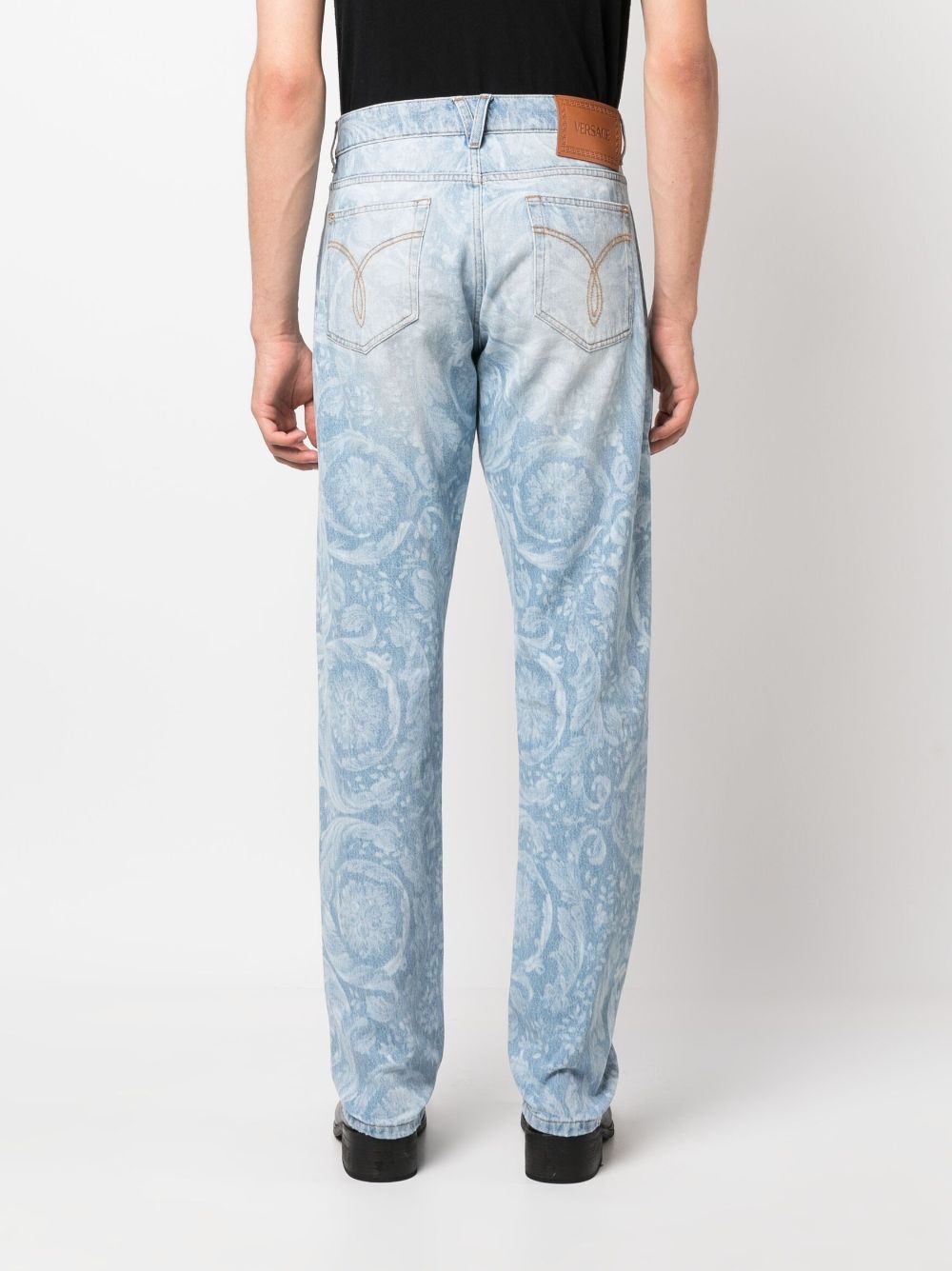 Allover logo-print jeans - 4