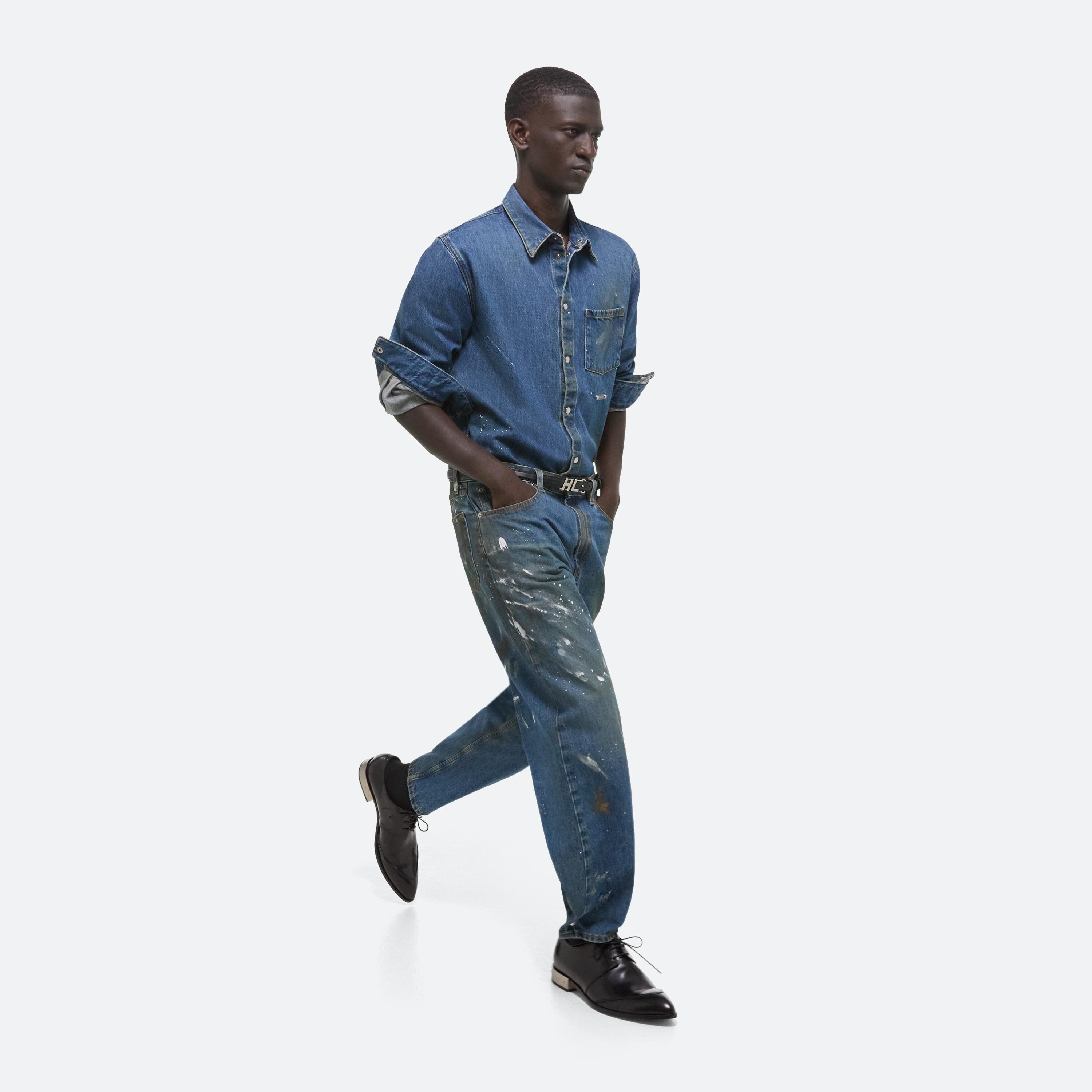 WIDE LEG PAINTED JEANS - 7