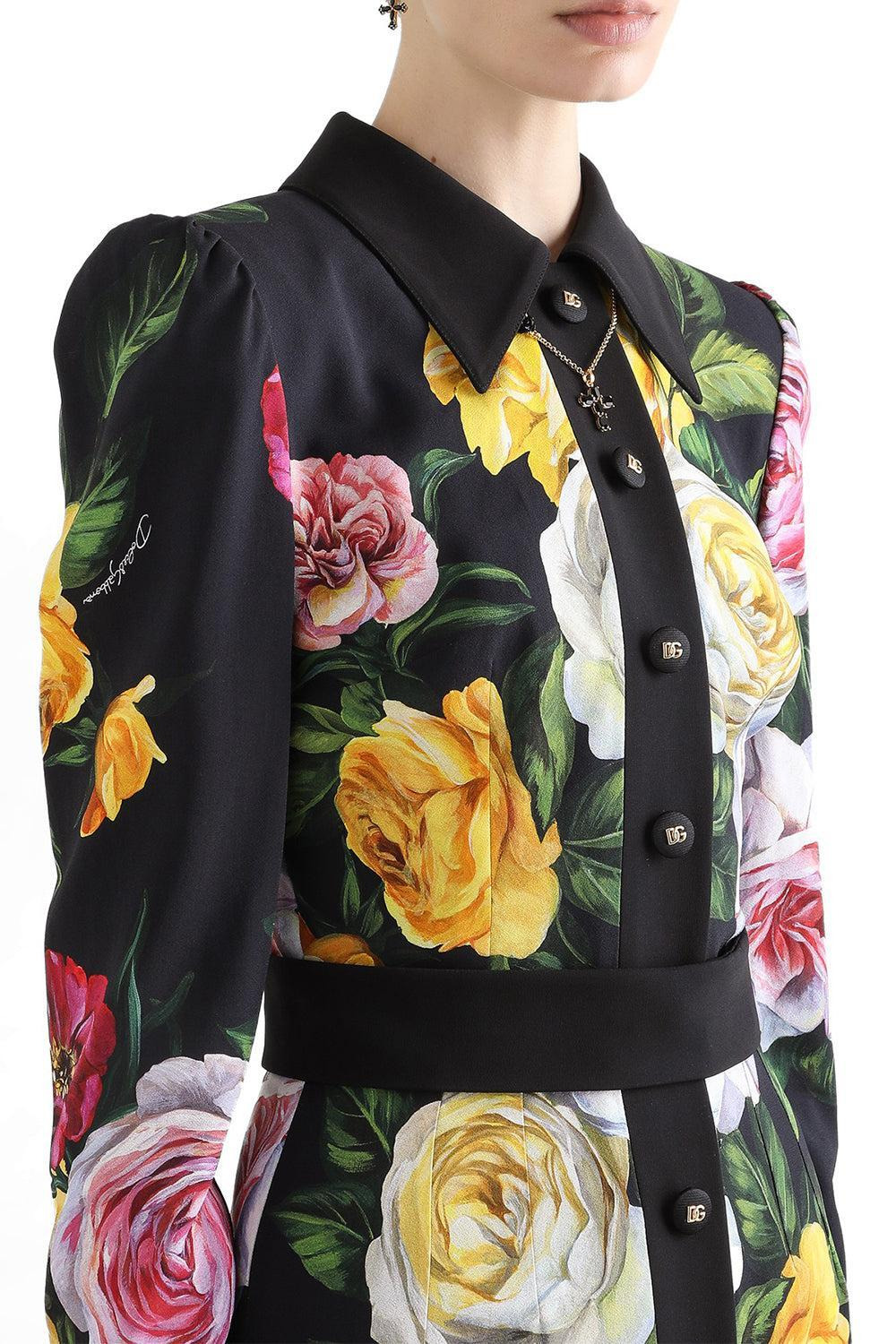 Long Sleeve Printed Shirt Dress - 3