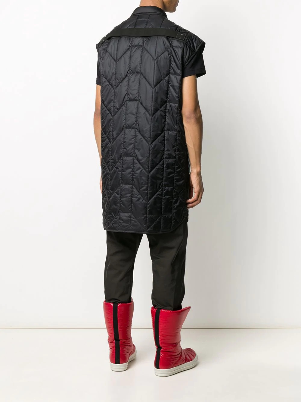 quilted design gilet - 4