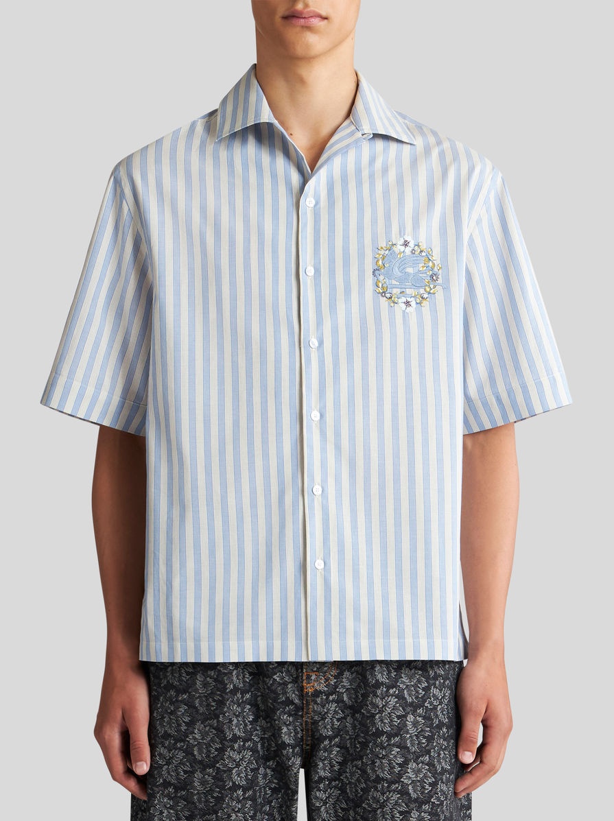 STRIPED BOWLING SHIRT WITH PEGASO - 2