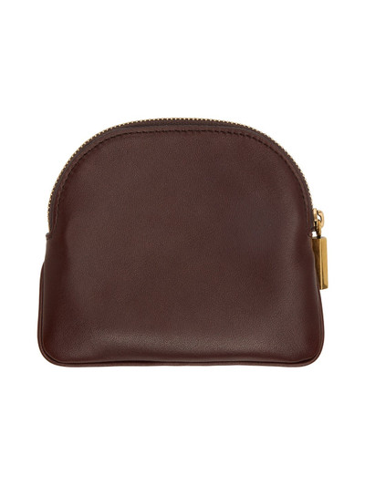 The Row Burgundy Circle Coin Pouch outlook