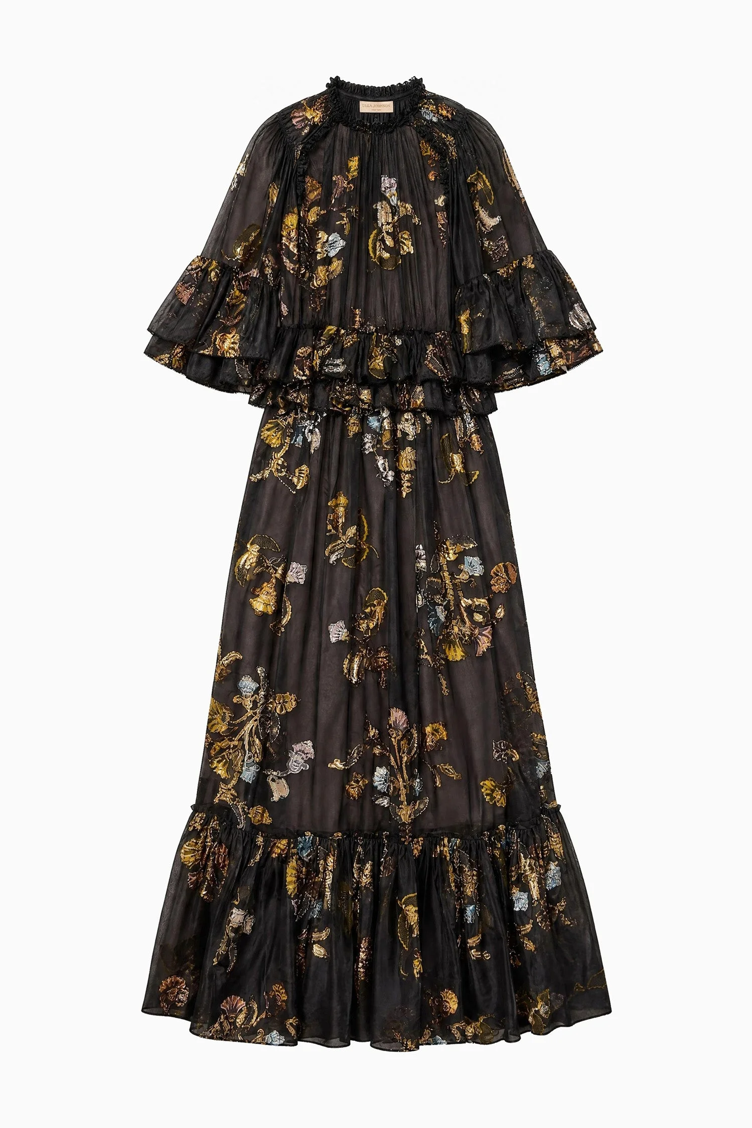 Diann Ruffled Silk Gown - 1